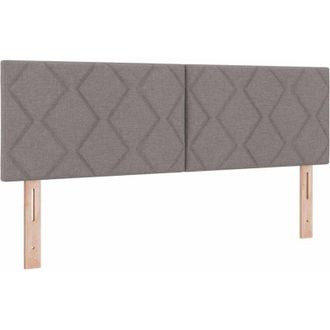 vidaXL Cama Con Somier Con Colch&oacute;n Taup&eacute; 140 X 190 Cm Tela Vidaxl