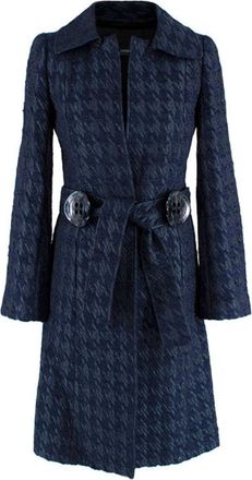 Dolce & Gabbana Houndstooth Silk Coat Size XXS