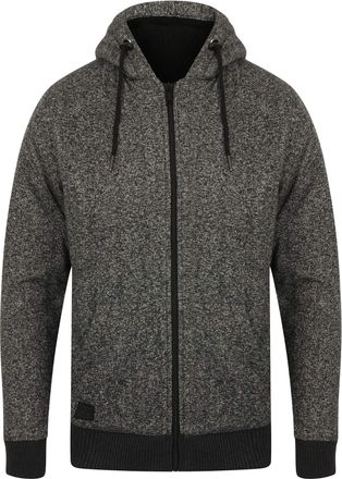 Dissident Mens Noville Zip Through Hoodie with Borg Lining - Black - S