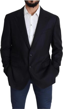 Dolce & Gabbana Napoli Blazer - Heren - Blazers - Zwart - 3XL - Wol - Jassen