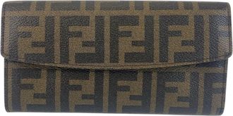 Fendi Brown Pvc Long Wallet (Bi-Fold) (Pre-Owned)
