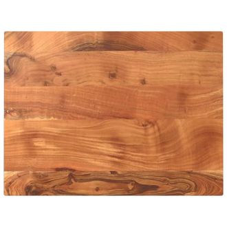 Berkfield Home Table Top 80x70x2.5 cm Rectangular Solid Wood Acacia in Brown