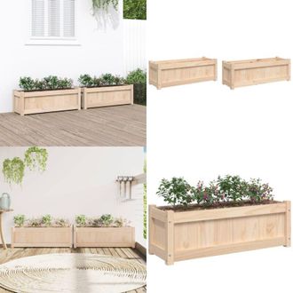 vidaXL Fioriere da Giardino 2 pz in Legno Massello di Pino - Fioriere in legno - Fioriere da esterno