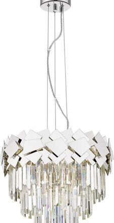 Netlighting Celine Crystal Laser Cut 6 Light Ceiling Chrome