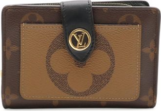 Louis Vuitton Brown Light Brown Monogram Canvas Wallet (Bi-Fold) (Pre-Owned)