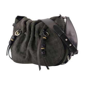 Isabel Marant Womens Bolton Shoulder Bag Leather Black Goatskin Crossbodies