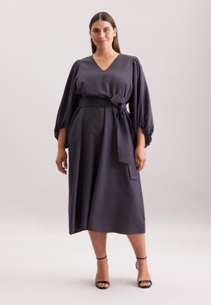 Seidensticker Sommerkleid SEIDENSTICKER Schwarze Rose, Damen, Gr. 7XL (54), Normalgr&ouml;ssen, dunkelgrau, 86% Viskose 14% Polyamid, unifarben, regular fit, Kleider Som