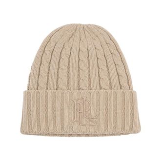 Ralph Lauren Birch Beanie - Dames - Hoeden - Beige - ONE Size - Katoen - Accessoires