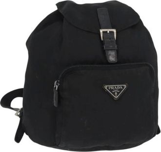 Prada Pre-owned Leather Backpack - unisex - Prada Vintage - Vintage Backpacks - Black - ONE SIZE - Pre-owned