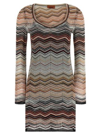 Missoni Brown Chevron lam dress