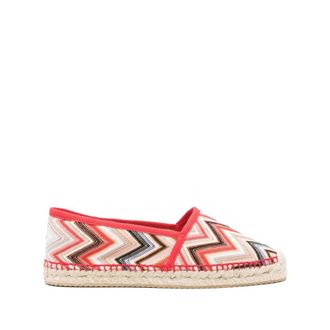 Missoni Espadrilles, female, Multicolor, Size: 6 US Red Clay Braided Raffia Sole Shoes