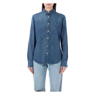 Ralph Lauren Dames, Blouses & Shirts, Blauw, Maat: 2XL Denim