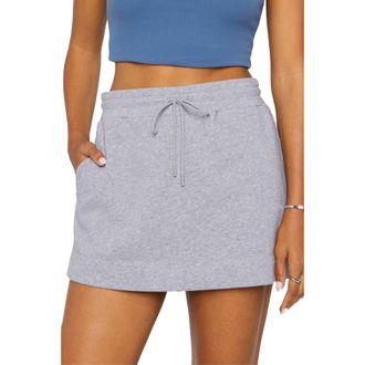 Fabletics Year Round Terry Mini Skirt in Classic Grey Heather at Nordstrom, Size Xx-Large