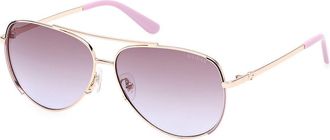 Guess GU00193 59F Womens Sunglasses Gold Size 62