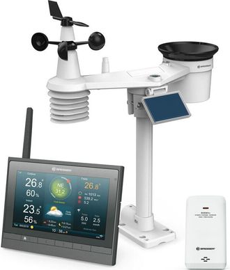 Bresser Stazione meteo wireless con sensore da esterno alimentazione a energia solare, con termoigrometrico, modello MeteoChamp HD WLAN, stazione