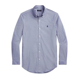 Ralph Lauren Klassiek Overhemd - Heren - Zakelijke Overhemden - Blauw - XL - Katoen - Overhemden