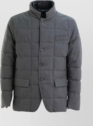 Fay double breasted quilted jacket front pockets