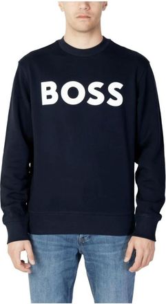 HUGO BOSS Hugo, Sweatshirts, male, Blue, Size: M Cotton Hoodless Sweatshirt Spring/Summer Collection