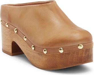 Free People Calli Platform Clog in Tan Leather at Nordstrom, Size 7.5