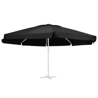 vidaXL Tela De Repuesto Para Sombrilla Negra 610 Cm Vidaxl