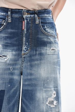 Dsquared2 Stretch Denim Jeans PAGE Wide Leg 32cm Dsquared2
