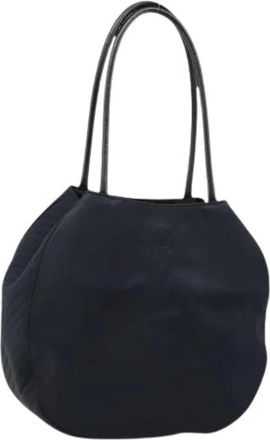 Saint Laurent Pre-owned Handbags, female, Black, Size: ONE SIZE Pre-owned Nylon Shoulder Bag