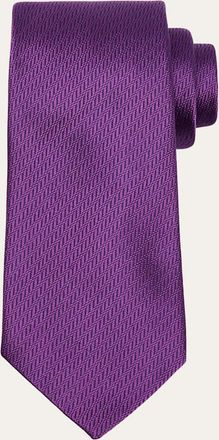 Charvet Mens Chevron Silk Tie