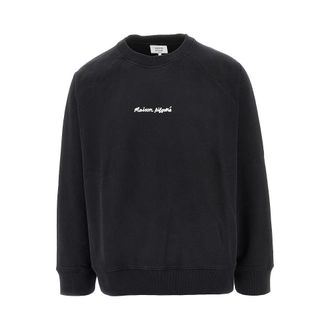 Maison Kitsuné Logo embroidery oversized crewneck sweatshirt Man