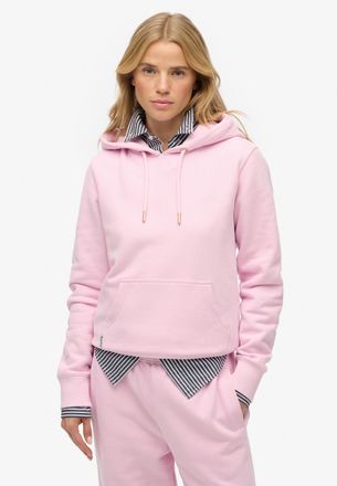 Superdry Kapuzensweatshirt SUPERDRY Essential Logo Emb Hood Hb, Damen, Gr. XL, marigold, schwarz, optic, Sweatware, Obermaterial: 100% Baumwolle, gemustert, Ru