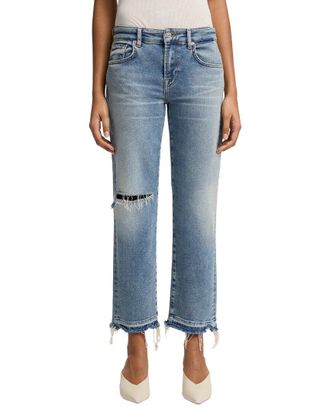 7 For All Mankind Shore Break Calie Straight Ankle Jean