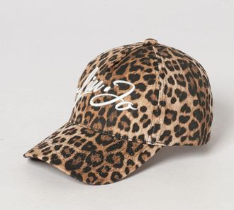 Liu Jo Cappello da baseball in canvas con stampa animalier e logo ricamato