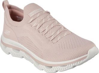 Skechers Womens Waves Slip On Trainers in Blush - Size UK 6.5