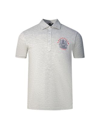 Aquascutum Mens Aquascutum Aldis London Logo Grey Polo Shirt - Size: 36