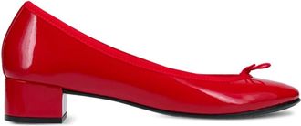 Repetto bow-detail block-heel pumps - Red