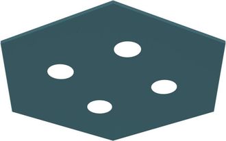 Lumicom Lumicom - River Hex 4x Plaf&oacute;n Monocolor Mate