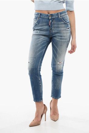Dsquared2 Delav&egrave; Denim Cool Girl Fit Jeans 14cm size 40