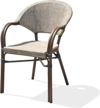 DCB Garden Sillón de jardín apilable de aluminio y textileno