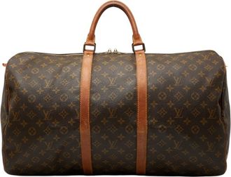 Louis Vuitton Brown Pvc Leather Boston Bag (Pre-Owned)