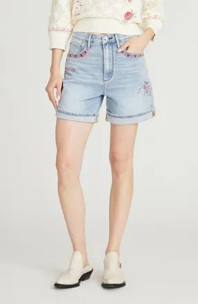 Free People Aria High Waist Denim Shorts in Light Wash at Nordstrom Rack, Size 25
