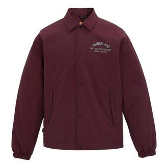 Timberland Letter Printed Shirt Burgundy A6JZD-I30