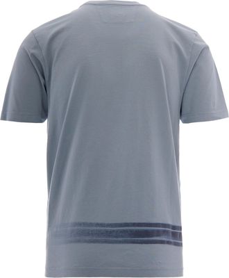 C.P. Company Mens Short-Sleeve T-Shirt Silver Blue Cotton T-Shirts And Polos