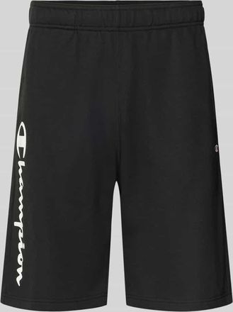 Champion Shorts mit Logo-Print und -Stitching in Black, Gr&ouml;&szlig;e XXL