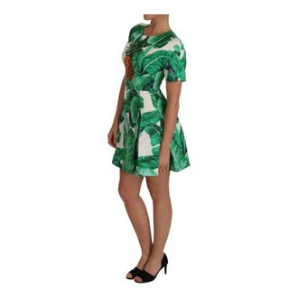 Dolce & Gabbana Short Dresses, female, Multicolor, Size: 2XS Printed Mini Dress Pineapple Model