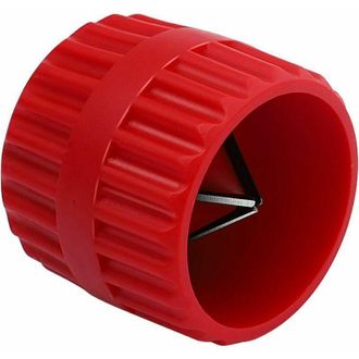Elle Herramienta Desbarbadora De Cobre Ahlsen, Herramienta Desbarbadora Multicapa Universal, Hoja Duradera Con Hoja De Acero Endurecido, 41 X 46,5 Mm, Roja