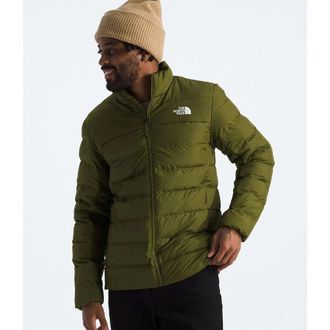 The North Face Aconcagua Puffer Jacket Mens Olive Green Full Zip APP3046
