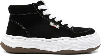 Miharayasuhiro Oliver su&egrave;de high-top sneakers - Zwart
