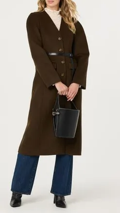 ASTR the Label Glorimar Coat in Dark Olive at Nordstrom Rack, Size X-Small