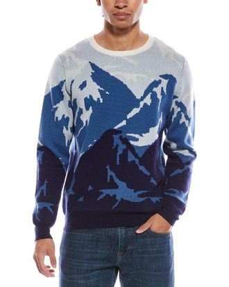 Brodie Graphic Mountain Wool & Cashmere-Blend Crewneck Sweater