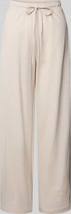 Only Loose Fit Stoffhose aus Viskose-Mix Modell JANY in Beige, Gr&ouml;&szlig;e L