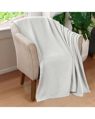 Superior Cotton All-Season Diamond Throw Blanket